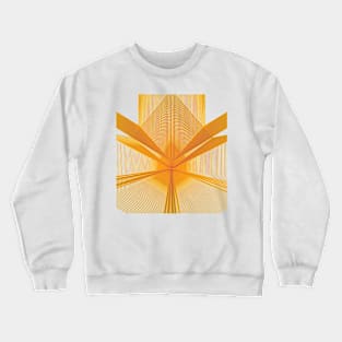 Abstract pattern geometric yellow linear Crewneck Sweatshirt